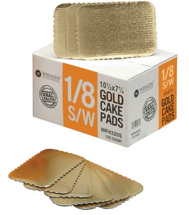 1/8 Sheet Gold Single Wall Scalloped Pads