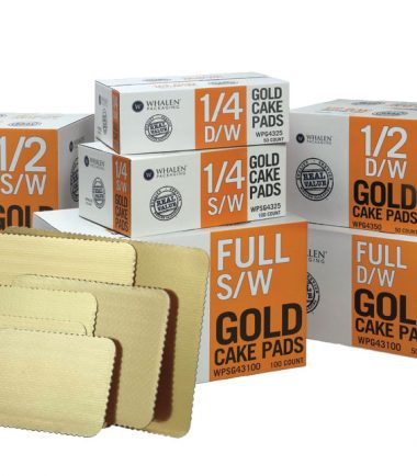 W PACKAGING - Gold Double Wall Scalloped Cake Pads - Bakery Packaging - Baker's Buddy Supplies