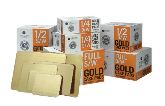 W PACKAGING - Gold Single Wall Scalloped Cake Pads - Bakery Packaging - Baker's Buddy Supplies