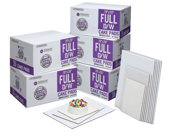 W PACKAGING - White Kraft Double Wall Oversized Cake Pads