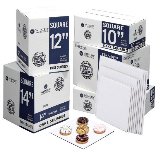 W PACKAGING - White Kraft Double Wall Square Pads - Bakery Packaging - Baker's Buddy