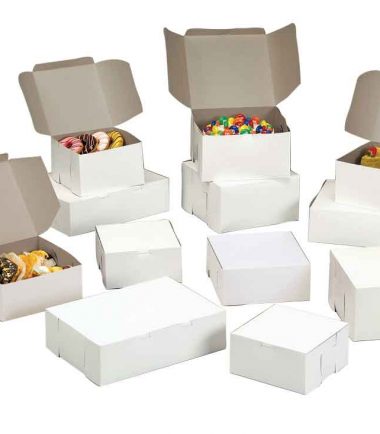 W-PACKAGING-Plain-WhiteKraft-LC-cake-donut-boxes-no-window - Bakery Packaging - Baker's Buddy Supplies