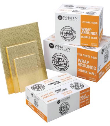 W PACKAGING - Gold Double Wall Sheet Wrap Arounds- Bakery Packaging - Baker's Buddy Supplies