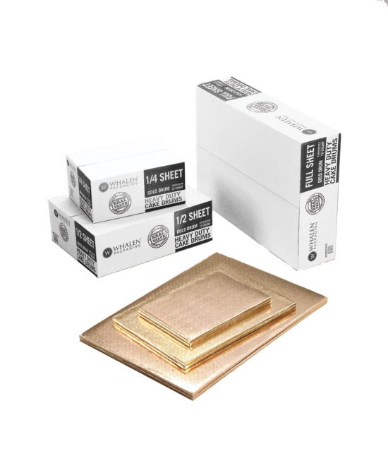 W PACKAGING - Gold Sheet Drums B-Flute C-Flute - Bakery Packaging - Baker's Buddy Supplies