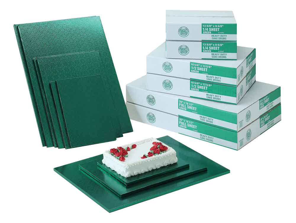 W PACKAGING - Green Sheet Drums B-Flute C-Flute - Bakery Packaging - Baker's Buddy Supplies