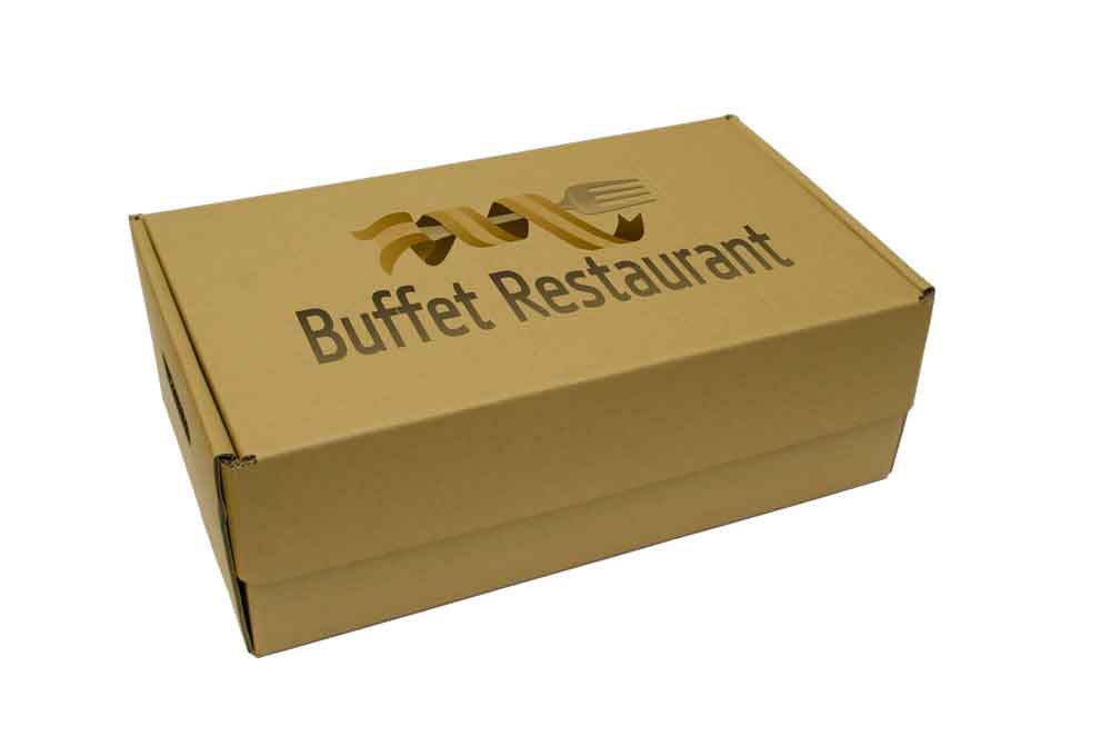W-PACKAGING-Medium-Catering-Boxes-KraftKraft - Catering - Baker's Buddy Supplies