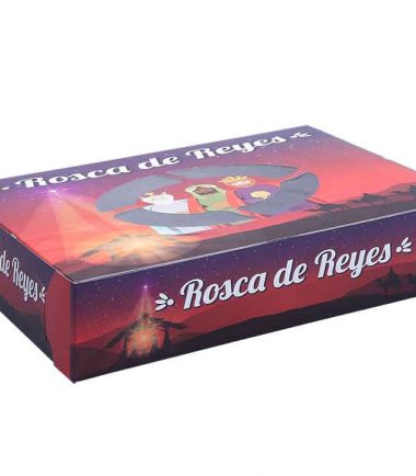 W-PACKAGING-Rosca-de-Reyes-Lock-Corner-Cake-Boxes-with-Window - Bakery Packaging - Baker's Buddy Supplies