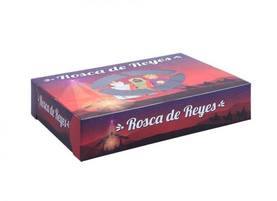 W-PACKAGING-Rosca-de-Reyes-Lock-Corner-Cake-Boxes-with-Window - Bakery Packaging - Baker's Buddy Supplies