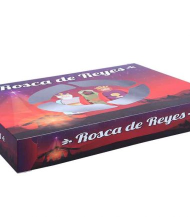 W-PACKAGING-Rosca-de-Reyes-Lock-Corner-Cake-Boxes-with-Window - Bakery Packaging - Baker's Buddy Supplies