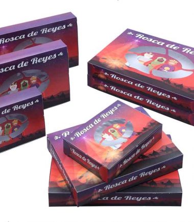 W-PACKAGING-Rosca-de-Reyes-Lock-Corner-Cake-Boxes-with-Window - Bakery Packaging - Baker's Buddy Supplies