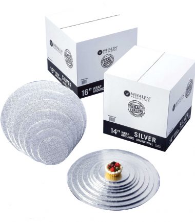 W PACKAGING - Silver Double Wall Wrap Arounds - Bakery Packaging - Baker's Buddy Supplies