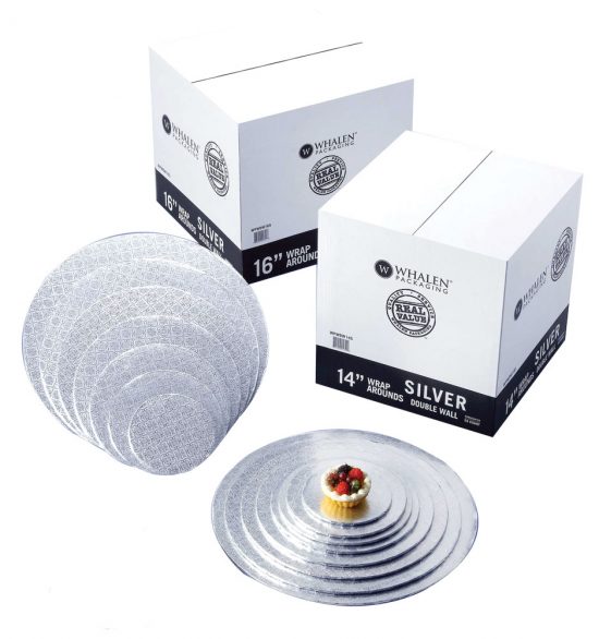 W PACKAGING - Silver Double Wall Wrap Arounds - Bakery Packaging - Baker's Buddy Supplies