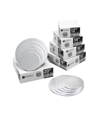 W PACKAGING - Silver Round Drums B-Flute C-Flute - Bakery Packaging - Baker's Buddy Supplies