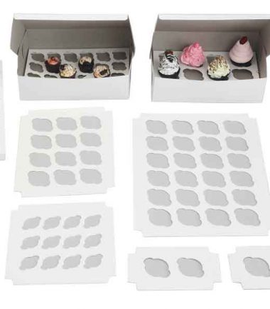 W-PACKAGING -White - Cupcake - Inserts - Bakery Packaging - Baker's Buddy Supplies