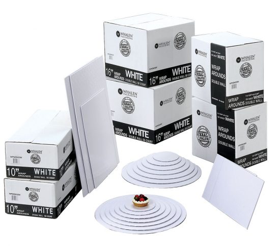 W PACKAGING - White Double Wall Sheet Wrap Arounds - Bakery Packaging - Baker's Buddy Supplies