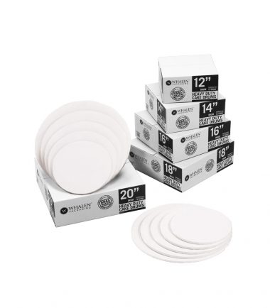 W PACKAGING - White Round Drums B-Flute C-Flute - Bakery Packaging - Baker's Buddy Supplies