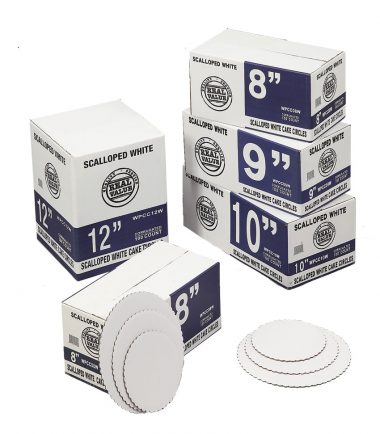 W PACKAGING - White Scalloped Cake Circles - C-Flute - Bakery Packaging - Baker's Buddy Supplies