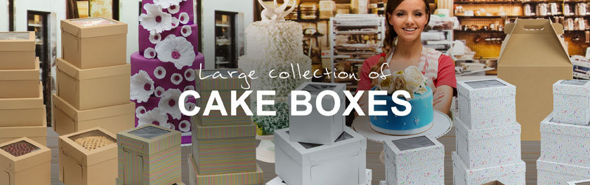 Large collection of cake boxes